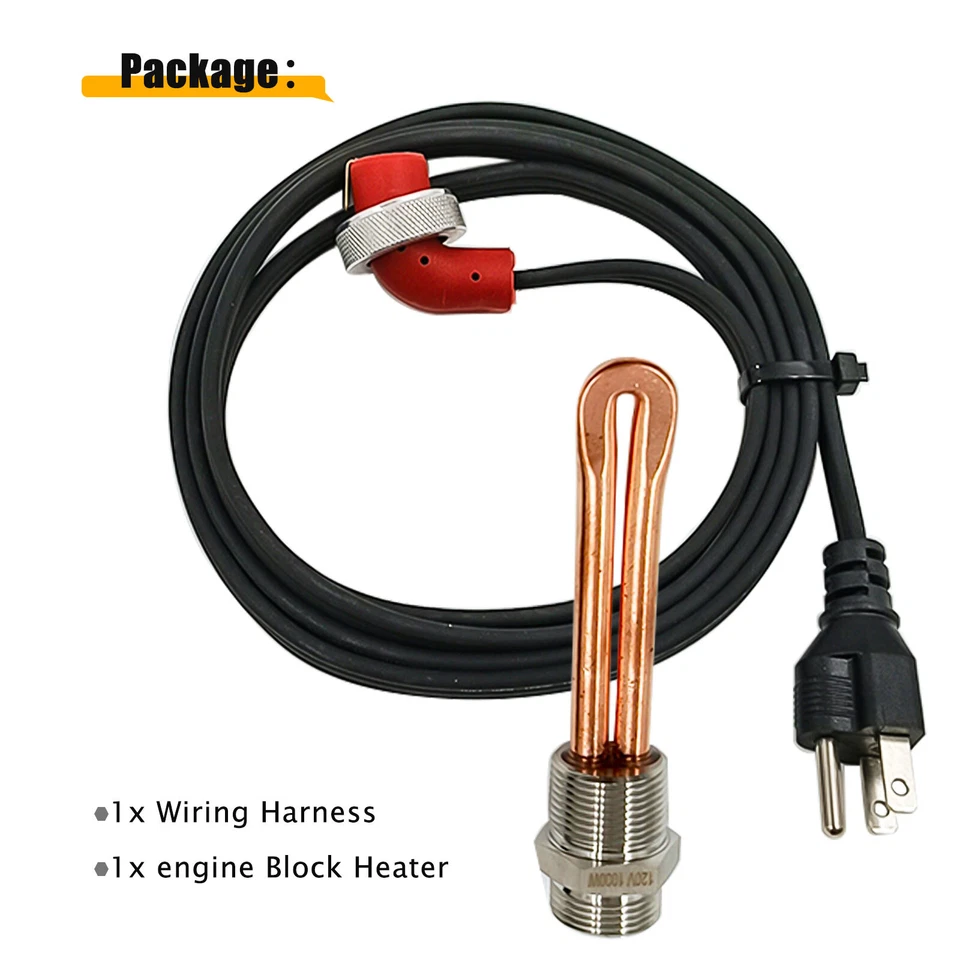 For Detroit Hino Mack Nissan Engine Block Heater 120 Volts 1000 Watts 3500043 Foto 2 de 4