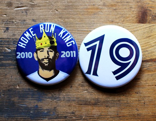 JOSE BAUTISTA BUTTONS homerun king toronto blue jays bat flip joey bats 416 - Picture 6 of 9