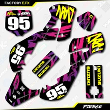 Retro Purple Yel Fierce Graphics Kit fits Suzuki DRZ110 DRZ 110 All years Decal 
