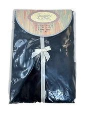 Black Satin KING Pillowcases Fantasies By Morgan Taylor Sealed NOS VTG