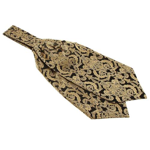 Herren Paisley Jacquard Gewebte Seide Krawatte Schal Ascot - Bild 8 von 9