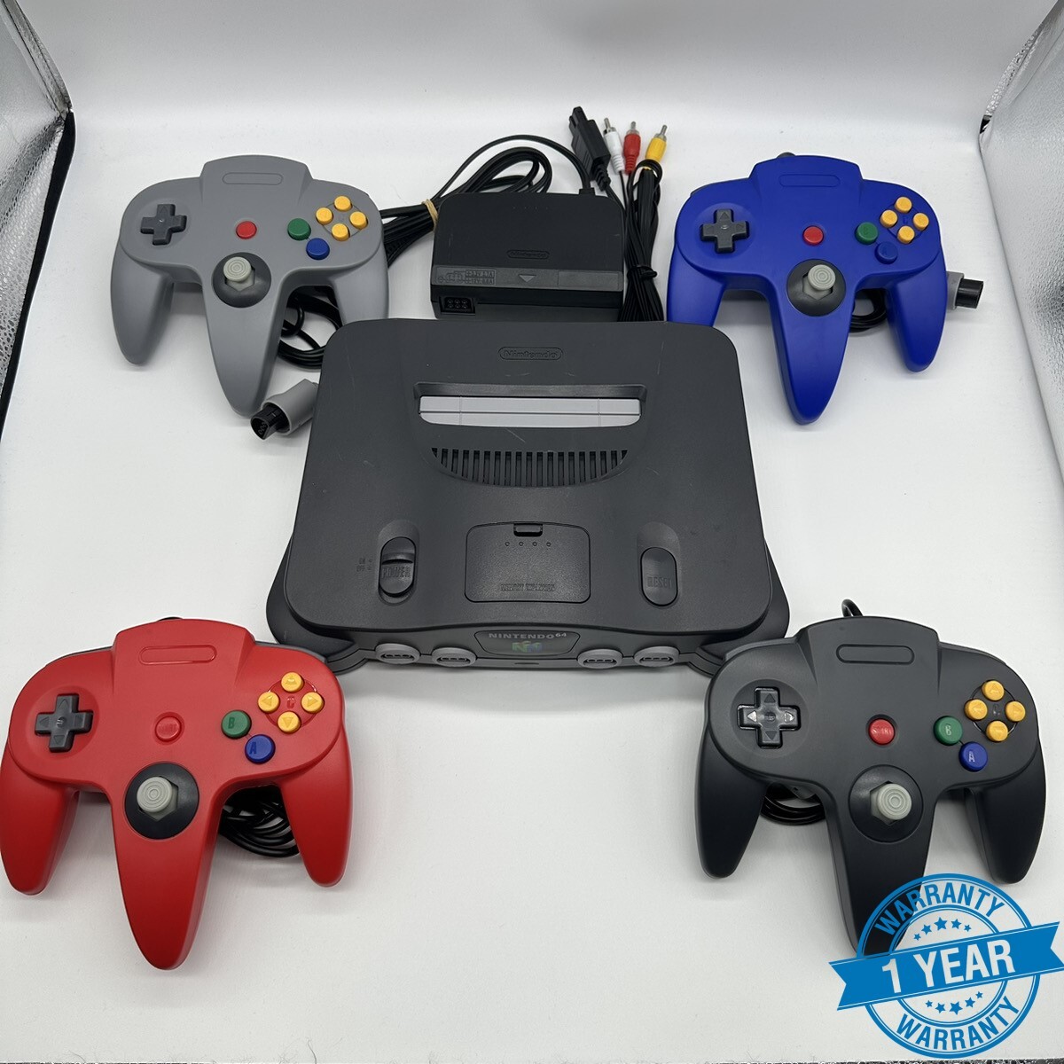 REFURBISHED N64 Nintendo Black console Choose Bundle Used Region free