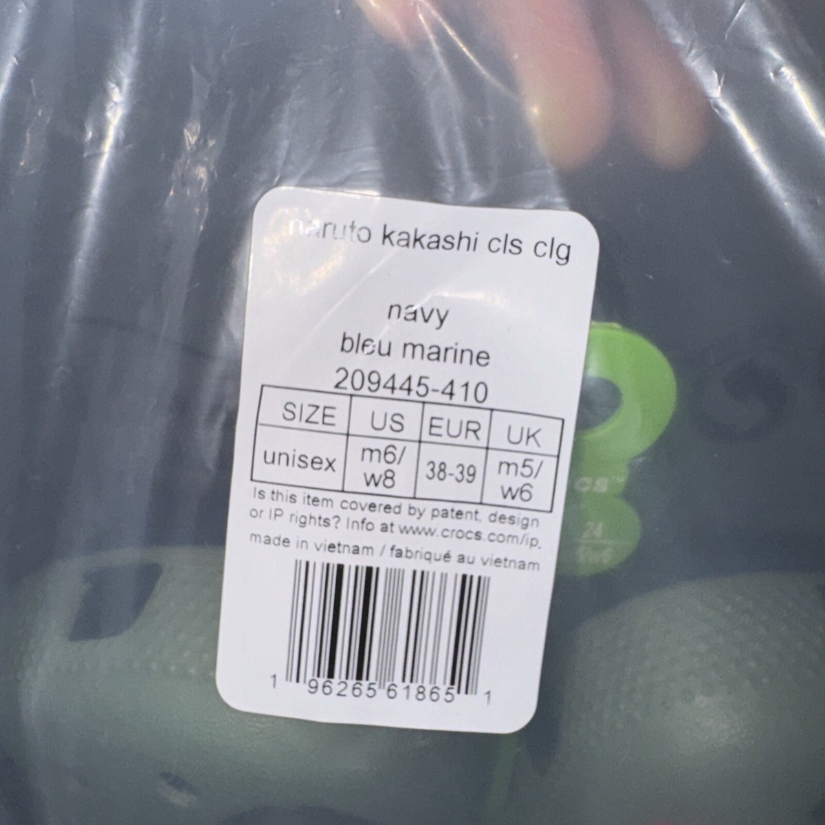 NEW CROCS NARUTO KAKASHI CROCS CLASSIC CLOG GREEN NAVY