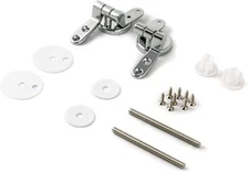 Toilet Seat Hinge Mountings Stainless Steel 1 Set with Bolts and Nuts