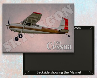 Cessna 180 Skywagon Aircraft Handmade 3.25'' x 2.25'' Fridge Magnet (GM1005)