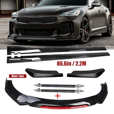 Front Bumper Lip Splitter Spoiler Side Skirt For Kia Stinger Forte Body Kit