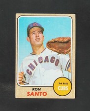 1968 Topps Ron Santo #235  ~ Chicago Cubs HOF ~ Nice Card