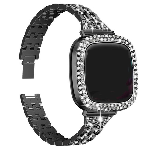 For Fitbit Versa 4 3 / Sense 2 1 Diamond Bling Watch Band Wrist Strap + PC Case - Picture 19 of 42