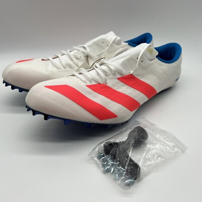 Adidas Adizero Prime SP Sprint Track W/ Spikes White Blue Mens