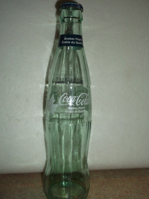 COCA COLA QUEBEC MAPLE 2022 CANADA empty ACL glass bottle with cap 355ml