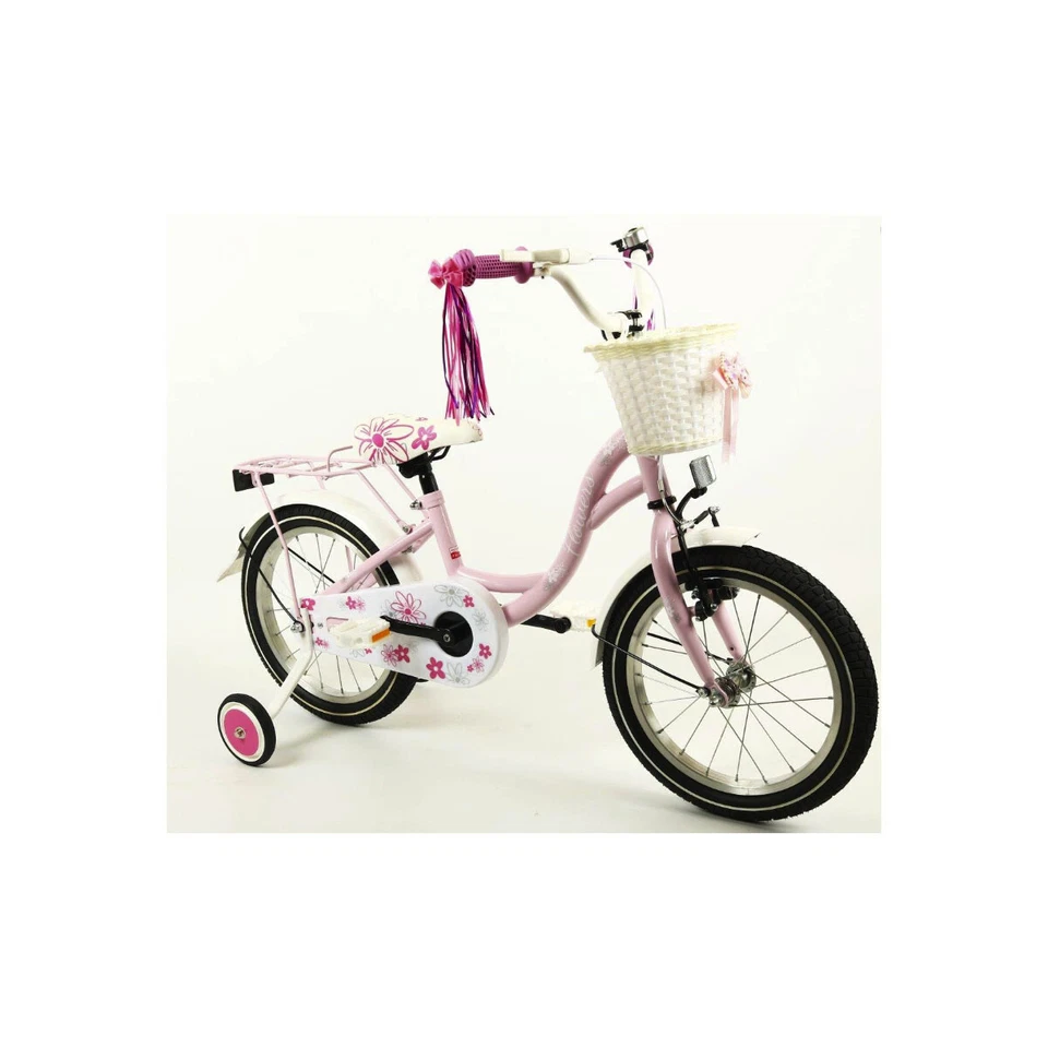 FLOWERS Kinderfahrrad 16" Mädchenfahrrad Kinder Rad Bike Spielrad - Rosa - Bild 4 von 4