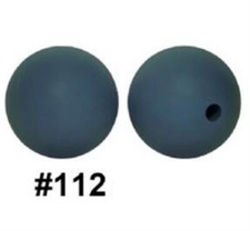 5 pc. Dark Blue Silicone 15mm beads Food Grade silicone Solid 1211910112