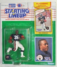 Kenner 1990 Starting Lineup NFL Neal Anderson Chicago Bears & Cards Rookie MOC