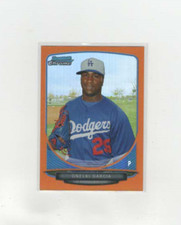 2018 Bowman Chrome Prospects Orange Refractor /25 Onelki Garcia #BCP118