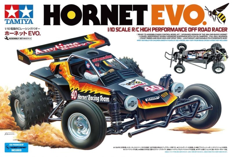 Tamiya 58742 1/10 Scale Hornet Evo 2WD Off Road Racer RC Tamiya 58742 1/10 Scale Hornet Evo 2WD Off Road Racer RC