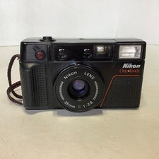 Vintage Nikon One Touch 35mm Film Camera Black AS-IS FOR PARTS OR REPAIR