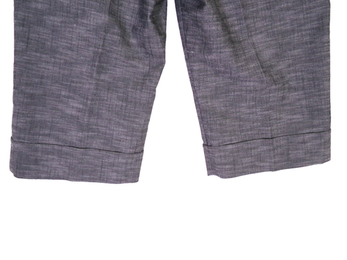IZ Byer Women's Capri Pants Size 7 Flat Front Mid Rise Straight Leg Wide Hems - Picture 3 of 6