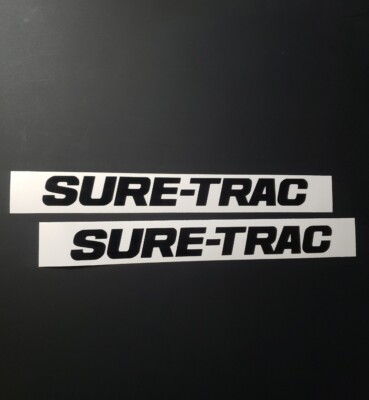 SURE TRAC Trailers Replacement Stickers 12'' Set Of 2 BLACK  Decals FAST USA