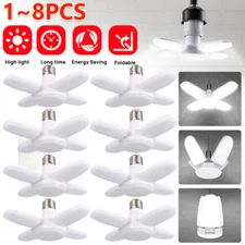 E27 LED Garage Light Bulb 28W Deformable Ceiling Fixture Lights Workshop Lamp