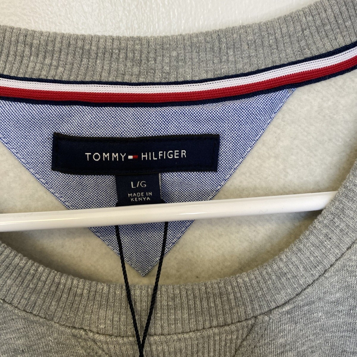 その他 MOMO Tommy Hilfiger Sweater Mens Large Gray Crew Neck Sweatshirt Fleece