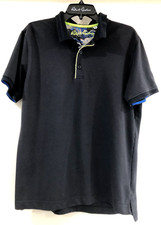 Robert Graham Men's Size Medium Classic Fit Black Short Sleeve Polo Shirt