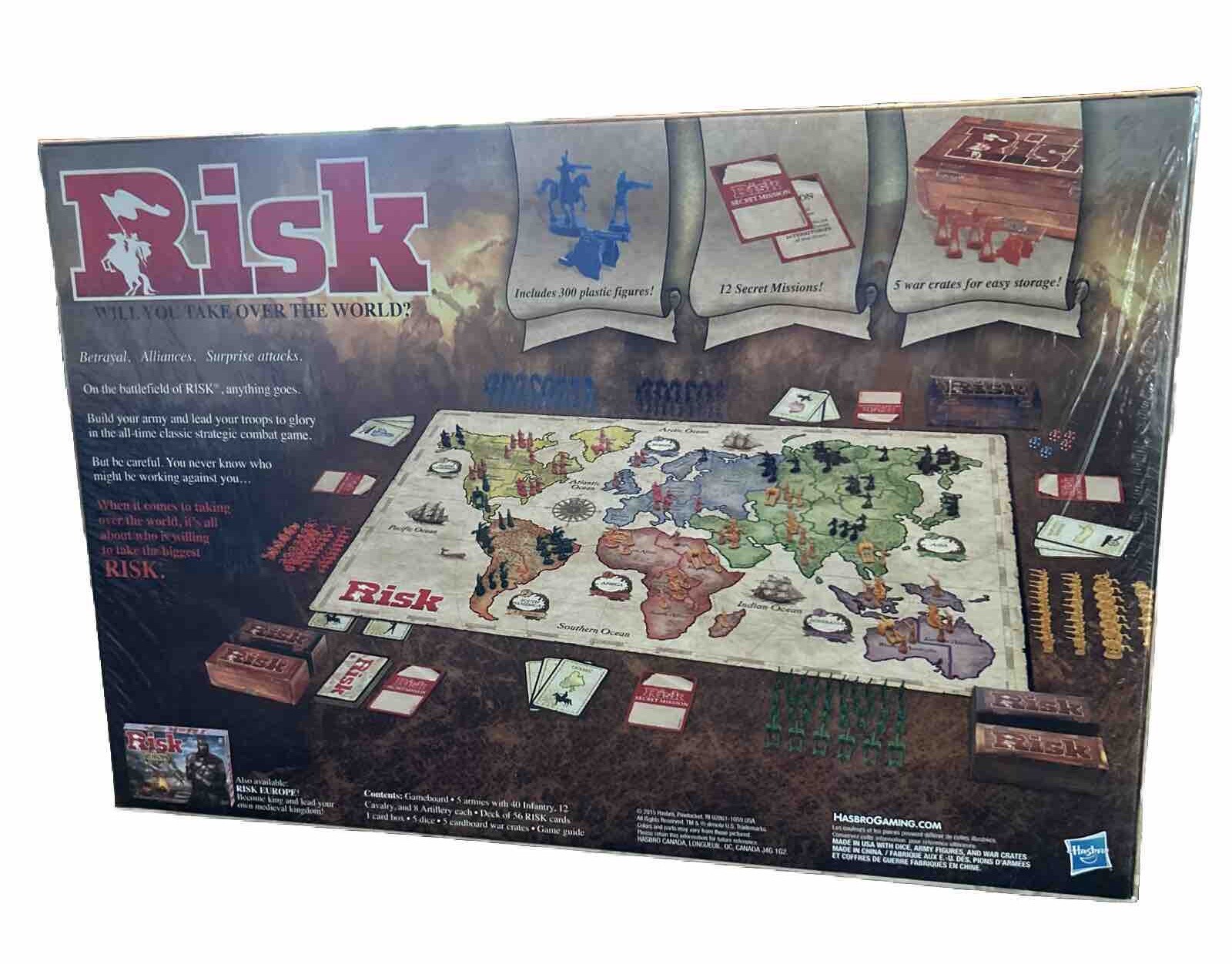 Risk Board Game of Strategic Conquest Hasbro factory Sealed NEW 2015 Classic FUN