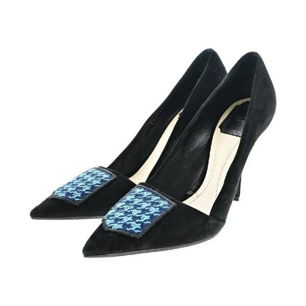 Escarpins Christian Dior talon daim noir EU38,5/US8,5 49364c