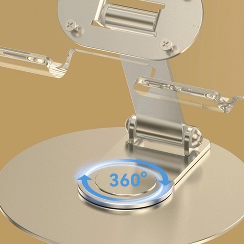 Acrylic 360 Degree Rotating Tablets Stand Adjustable Portable Foldable Base - Afbeelding 5 van 8