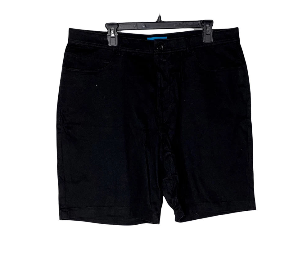 Savane Mens Shorts Size 36 Bermuda Front Casual Black - Imagem 3 de 4