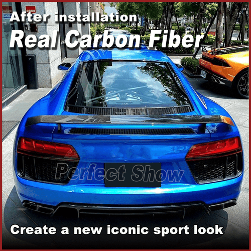 Alerón de techo de carbono alerón trasero se adapta a Audi R8 Coupe V10 2016-2019 - Imagen 3 de 12