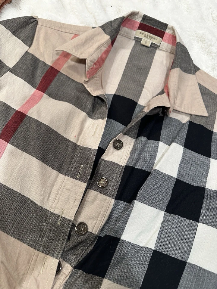 Burberry Brit Nova Check - Manga curta tamanho P - Imagem 2 de 4