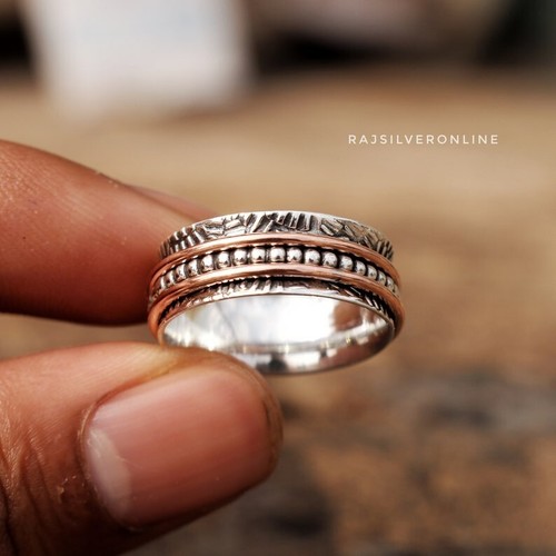 Spinner Ring 925 Sterling Silver Statement Handmade Woman Ring All Size SH236 - Picture 2 of 9