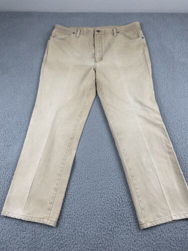 VINTAGE Wrangler Cowboy Cut Jeans Mens 38x30 Khaki Tan Slim Fit 933SETN W38  L27 | eBay