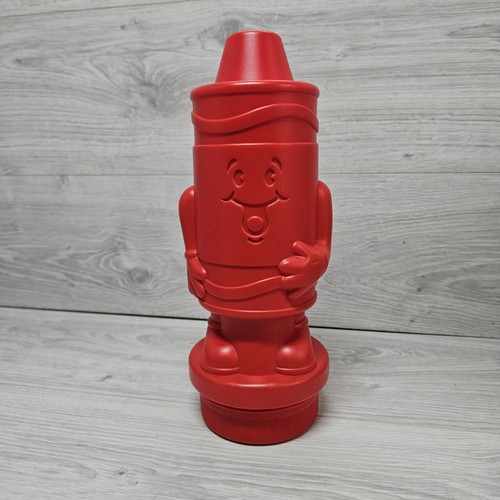 Crayola Large Red Crayon Plastic Storage Tub Holder Vintage Kids Arts & Crafts