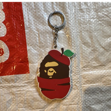 A Bathing Ape Apple Key Chain Red Brown White...