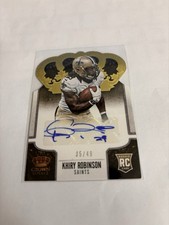 2013 Panini Crown Royale Die Cut Autograph Khiry Robinson (35/49) (#159)