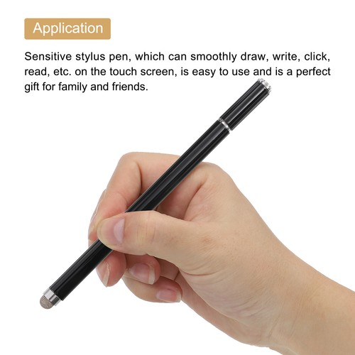 Stylus Pens for All Capacitive Touch Screens 2 in 1 Aluminum, Black - Photo 3 sur 7