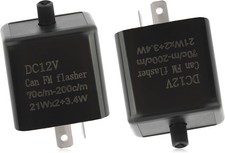 2PCS 12V LED Flasher Relay 2 Pin,Adjustable Turn Signal Relay for Repairing Moto