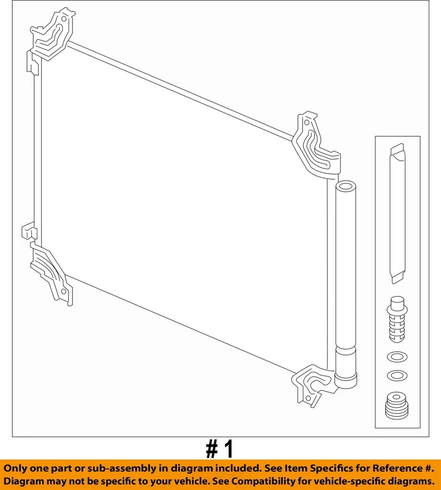 AC Condenser Fits 17-24 RIDGELINE 1595655 - Image 4 of 4