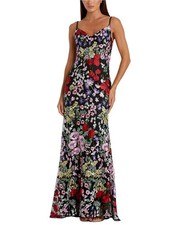 Mac Duggal Floral Lace Sweetheart Column Gown Women's