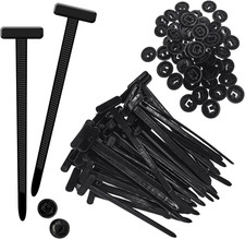 50PCS Universal Cable Tie Clips with Button Head Zip Ties – Durable Zip Tie Cabl