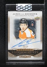 2019-20 Clear Cut Embedded Endorsements Gold 25/25 James van Riemsdyk Auto 0g60