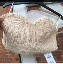 Sz S ZARA New Women s 2024 Beige Crochet Corset Top