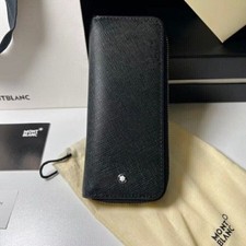 New 146 149 Top Layer Leather MB Black Pen Case Sleeve Cover Holder 198363 US