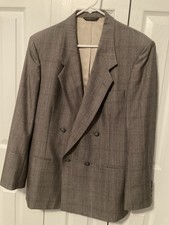 Vintage Johnny Carson 4 Front buttons Gray Suit Jacket 40 34 SH Excellent