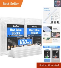 Versatile 100 Pack Hot Glue Sticks - 10" Full-Size for Crafts & Repairs 0.43 per gallon