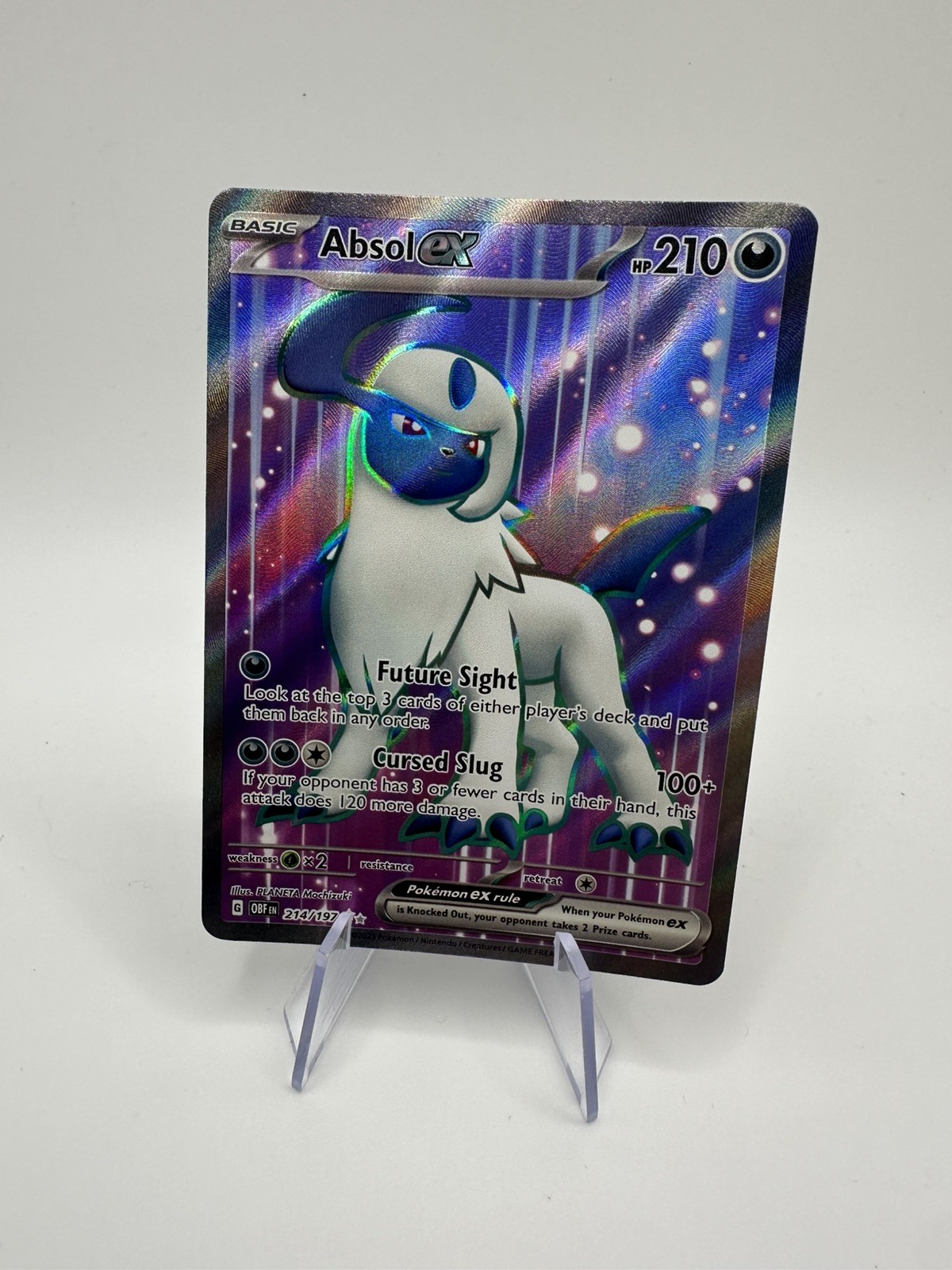 Pokemon Card Absol EX 214/197 Obsidian Flames Full Art Ultra Rare NM