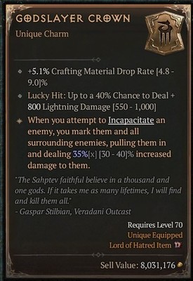 Unique Charm Godslayer Banished Lords Endurant Faith  Season 13 SC XBOX PS5