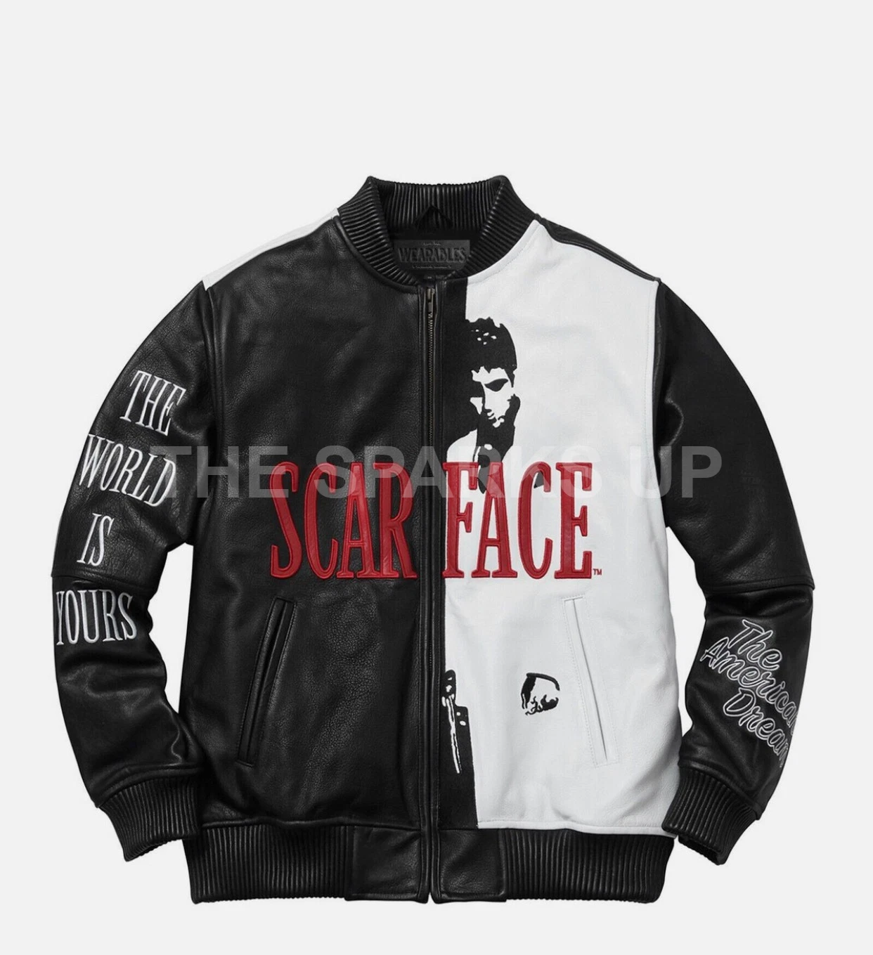 Giacca in vera pelle da uomo vintage stile film Scarface Supreme Al Pacinoo