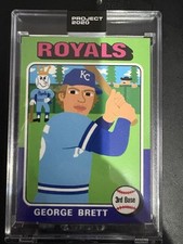 George Brett Royals Art By Keith Shore Topps Project 2020 #102 1975 #228 w/ Box